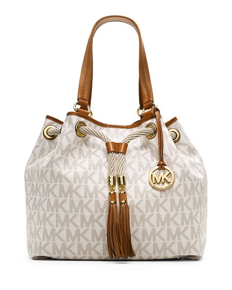 michael kors beige purse leather
